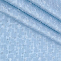Shirt Fabric Raymond 60s Giza Cotton Print Colour Blue