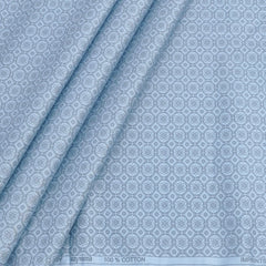 Shirt Fabric Raymond 60s Giza Cotton Print Colour Baby Blue