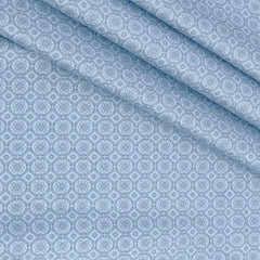 Shirt Fabric Raymond 60s Giza Cotton Print Colour Baby Blue