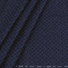 Shirt Fabric Raymond 60s Giza Cotton Print Colour Blackish Blue