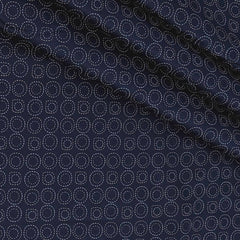 Shirt Fabric Raymond 60s Giza Cotton Print Colour Blackish Blue