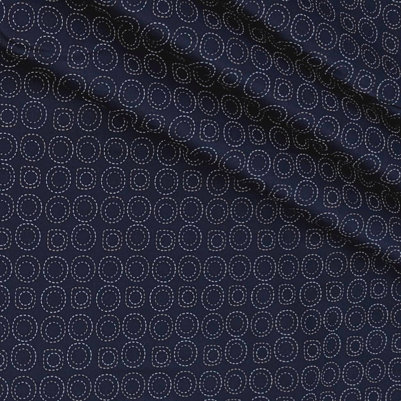 Shirt Fabric Raymond 60s Giza Cotton Print Colour Blackish Blue