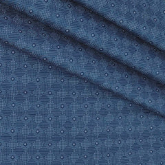 Shirt Fabric Raymond 60s Giza Cotton Print Colour Pigeon Blue
