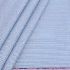 Shirt Fabric Raymond 100% Giza Cotton Pin Check Colour Blue