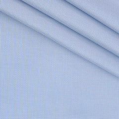 Shirt Fabric Raymond 100% Giza Cotton Pin Check Colour Blue