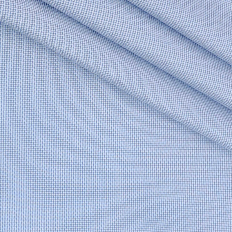 Shirt Fabric Raymond 100% Giza Cotton Pin Check Colour Blue