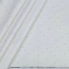 Shirt Fabric Raymond 100% Giza Cotton Premium Jacquard Colour White N Pink