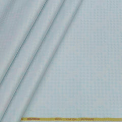 Shirt Fabric Raymond 100% Giza Cotton Premium Jacquard Colour Light Blue