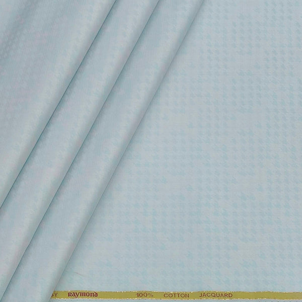 Shirt Fabric Raymond 100% Giza Cotton Premium Jacquard Colour Light Blue