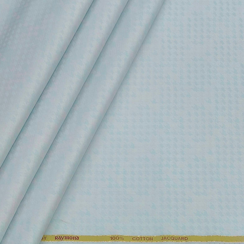Shirt Fabric Raymond 100% Giza Cotton Premium Jacquard Colour Light Blue