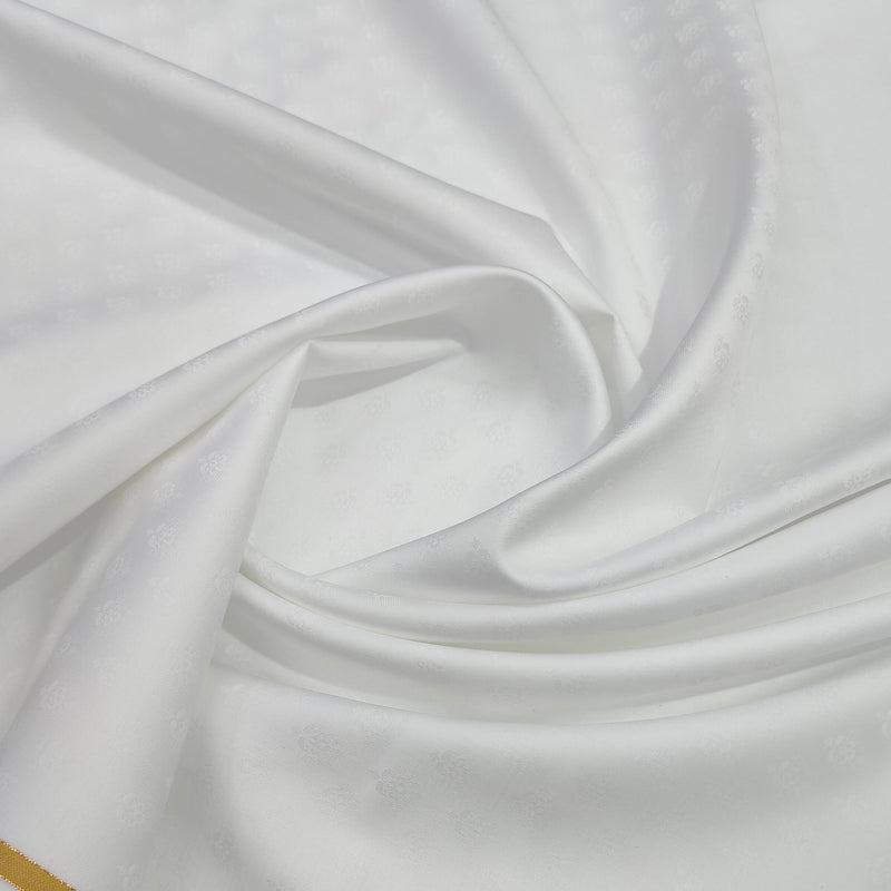 Shirt Fabric Raymond 100% Giza Cotton Premium Jacquard Colour White