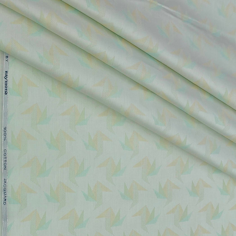 Shirt Fabric Raymond 100% Giza Cotton Premium Jacquard Colour Laurel Green