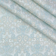 Shirt Fabric Raymond 100% Giza Cotton Premium Print Colour Pistachio Green