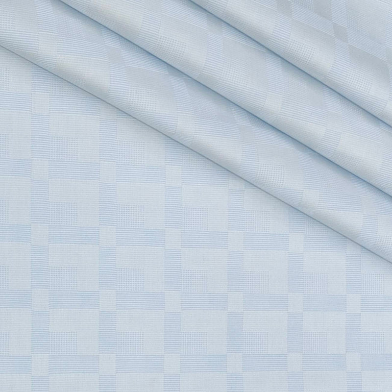 Shirt Fabric Raymond 100% Giza Cotton Premium Jacquard Colour Light Blue