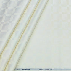 Shirt Fabric Raymond 100% Giza Cotton Premium Jacquard Colour Ash Cream