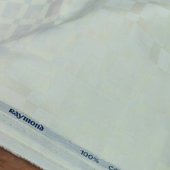 Shirt Fabric Raymond 100% Giza Cotton Premium Jacquard Colour Ash Cream