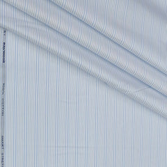 Shirt Fabric Raymond 100% Giza Cotton Premium Stretchable Pin Lining Colour Blue