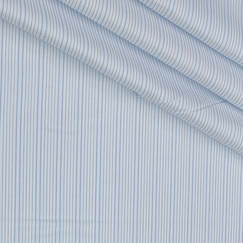 Shirt Fabric Raymond 100% Giza Cotton Premium Stretchable Pin Lining Colour Blue