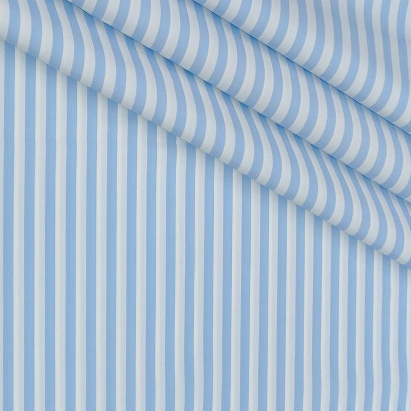 Shirt Fabric Soktas 140/2 Giza Cotton Lining Colour Blue N White