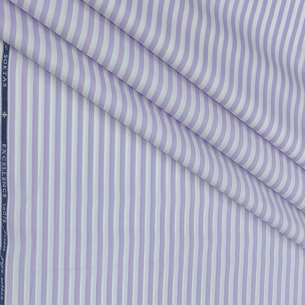 Shirt Fabric Soktas 140/2 Giza Cotton Lining Colour Soft Purple