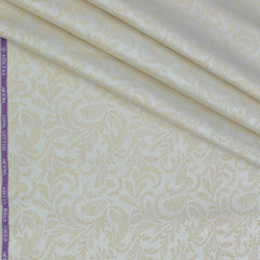 Shirt Fabric Soktas Finest 80s Giza Cotton Jacquard Colour Parchment Beige