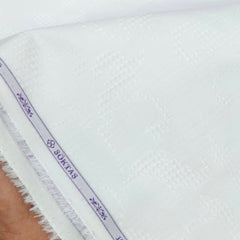 Shirt Fabric Soktas Finest 80s Giza Cotton Jacquard Colour White