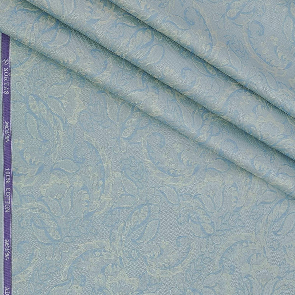 Shirt Fabric Soktas Finest 80s Giza Cotton Jacquard Colour Pistachio Green