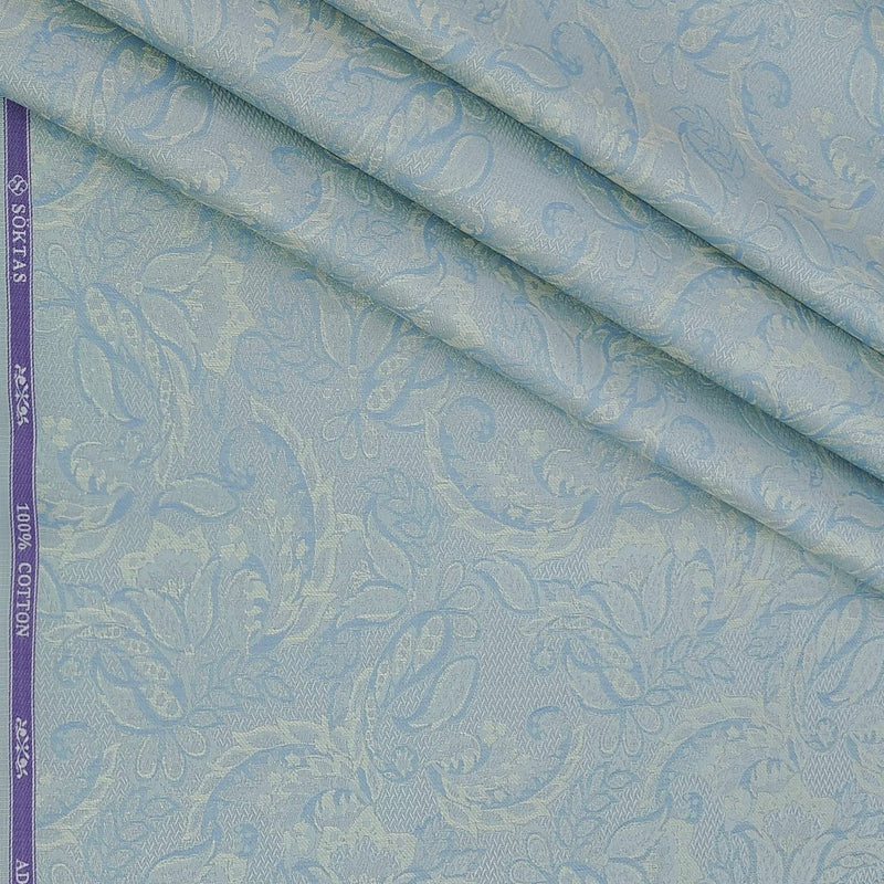 Shirt Fabric Soktas Finest 80s Giza Cotton Jacquard Colour Pistachio Green