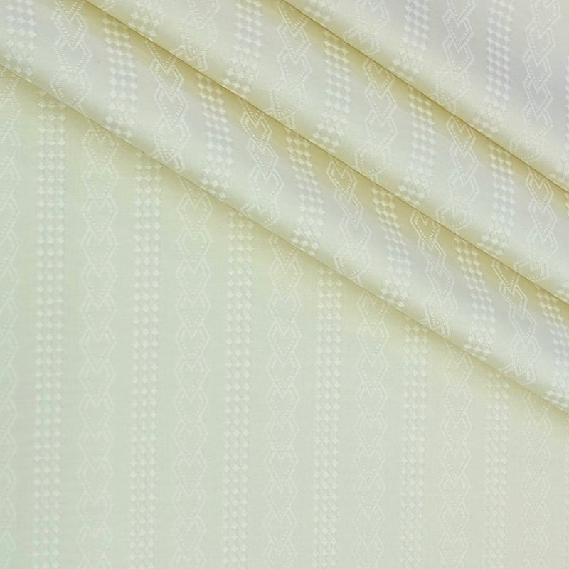 Shirt Fabric Soktas Finest Tencil Giza Cotton Jacquard Colour Butter Cream