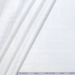 Shirt Fabric Soktas Finest 80s Giza Cotton Jacquard Colour White