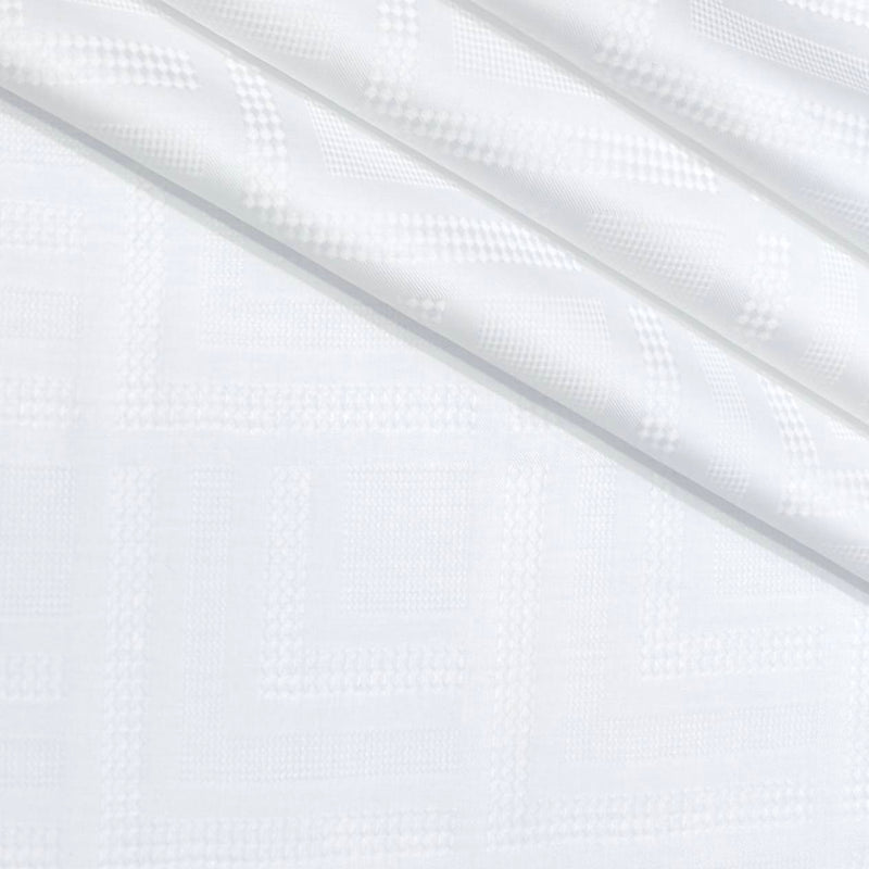 Shirt Fabric Soktas Finest 80s Giza Cotton Jacquard Colour White
