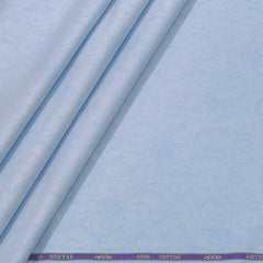 Shirt Fabric Soktas Finest 80s Giza Cotton Jacquard Colour Sky Blue