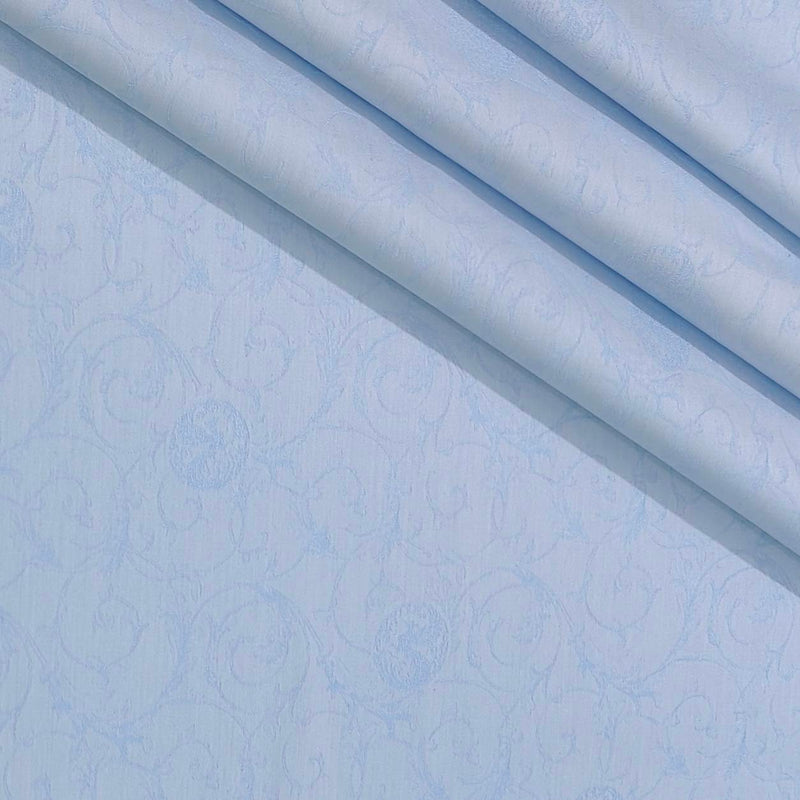 Shirt Fabric Soktas Finest 80s Giza Cotton Jacquard Colour Sky Blue