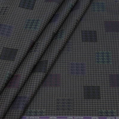 Shirt Fabric Soktas Finest 80s Giza Cotton Jacquard Colour Mocha Brown