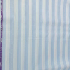 Shirt Fabric Soktas Finest 2 Ply 100s Giza Cotton Jacquard Colour Blue N White