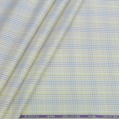 Shirt Fabric Soktas Finest 80s Giza Cotton Zigzag Colour Butter Yellow