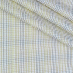 Shirt Fabric Soktas Finest 80s Giza Cotton Zigzag Colour Butter Yellow