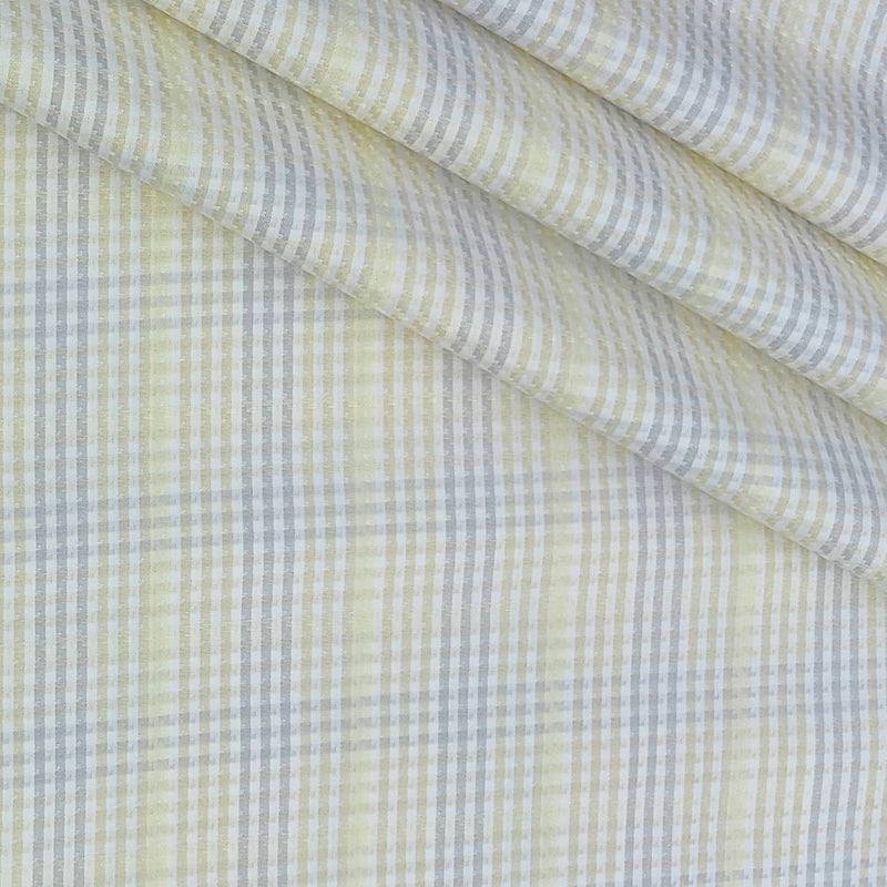 Shirt Fabric Soktas Finest 80s Giza Cotton Zigzag Colour Butter Yellow