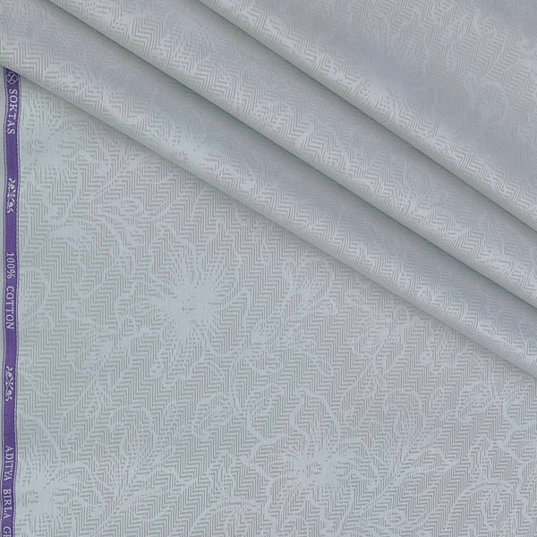 Shirt Fabric Soktas Finest 80s Giza Cotton Jacquard Colour Star Grey