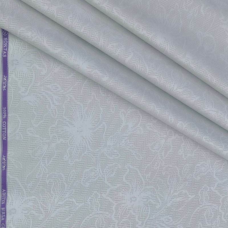 Shirt Fabric Soktas Finest 80s Giza Cotton Jacquard Colour Star Grey