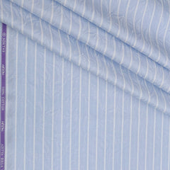 Shirt Fabric Soktas Finest 80s Giza Cotton Jacquard Colour Light Blue