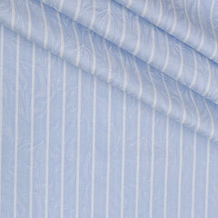 Shirt Fabric Soktas Finest 80s Giza Cotton Jacquard Colour Light Blue