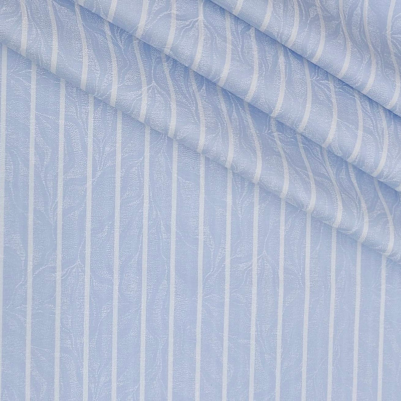 Shirt Fabric Soktas Finest 80s Giza Cotton Jacquard Colour Light Blue