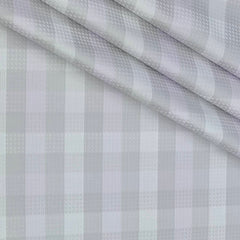 Shirt Fabric Soktas Finest 80s Giza Cotton Check With Jacquard Colour Faded Lavender