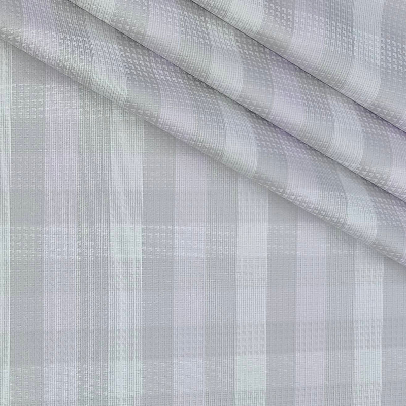 Shirt Fabric Soktas Finest 80s Giza Cotton Check With Jacquard Colour Faded Lavender