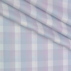 Shirt Fabric Soktas Finest 80s Giza Cotton Check With Jacquard Colour Lavender