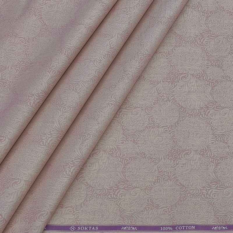 Shirt Fabric Soktas Finest 80s Giza Cotton Jacquard Colour Light Taupe