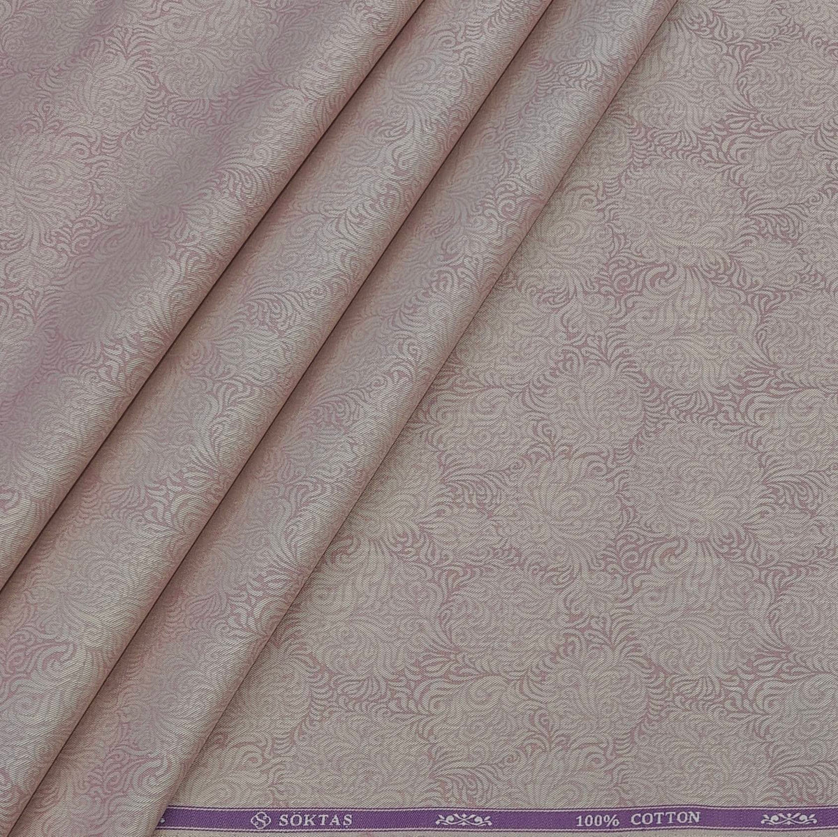 Shirt Fabric Soktas Finest 80s Giza Cotton Jacquard Colour Light Taupe
