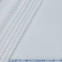 Shirt Fabric Soktas Finest 80s Giza Cotton Check With Jacquard Colour White