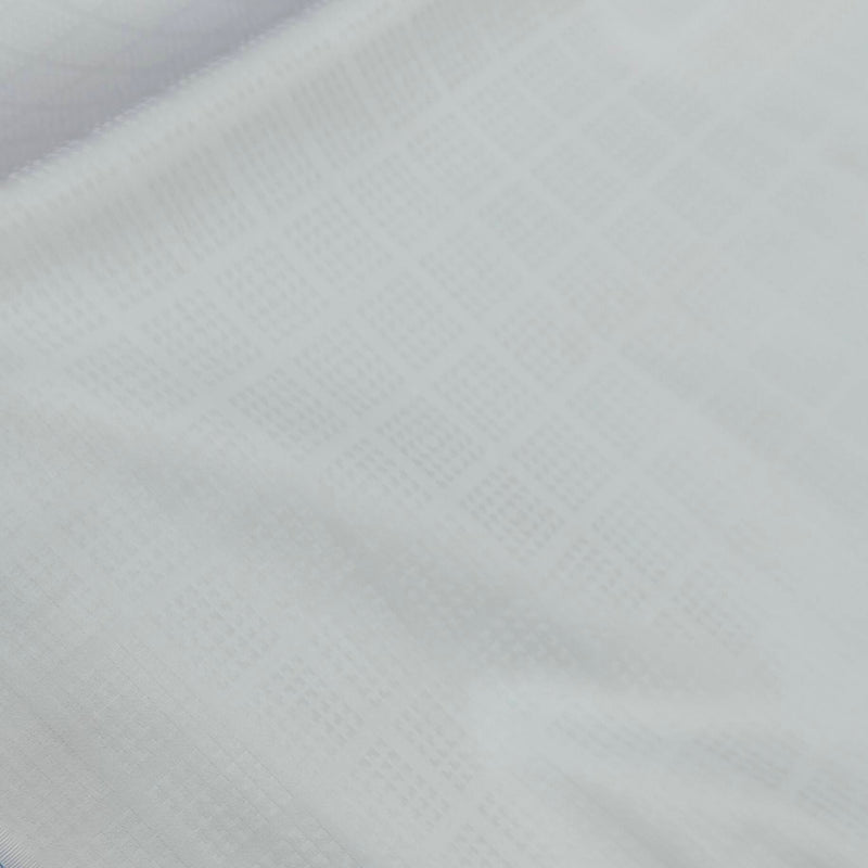 Shirt Fabric Soktas Finest 80s Giza Cotton Check With Jacquard Colour White